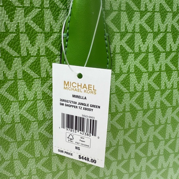 Michael Kors Mirella Small Shopper TZ Tote Crossbody Jungle...
